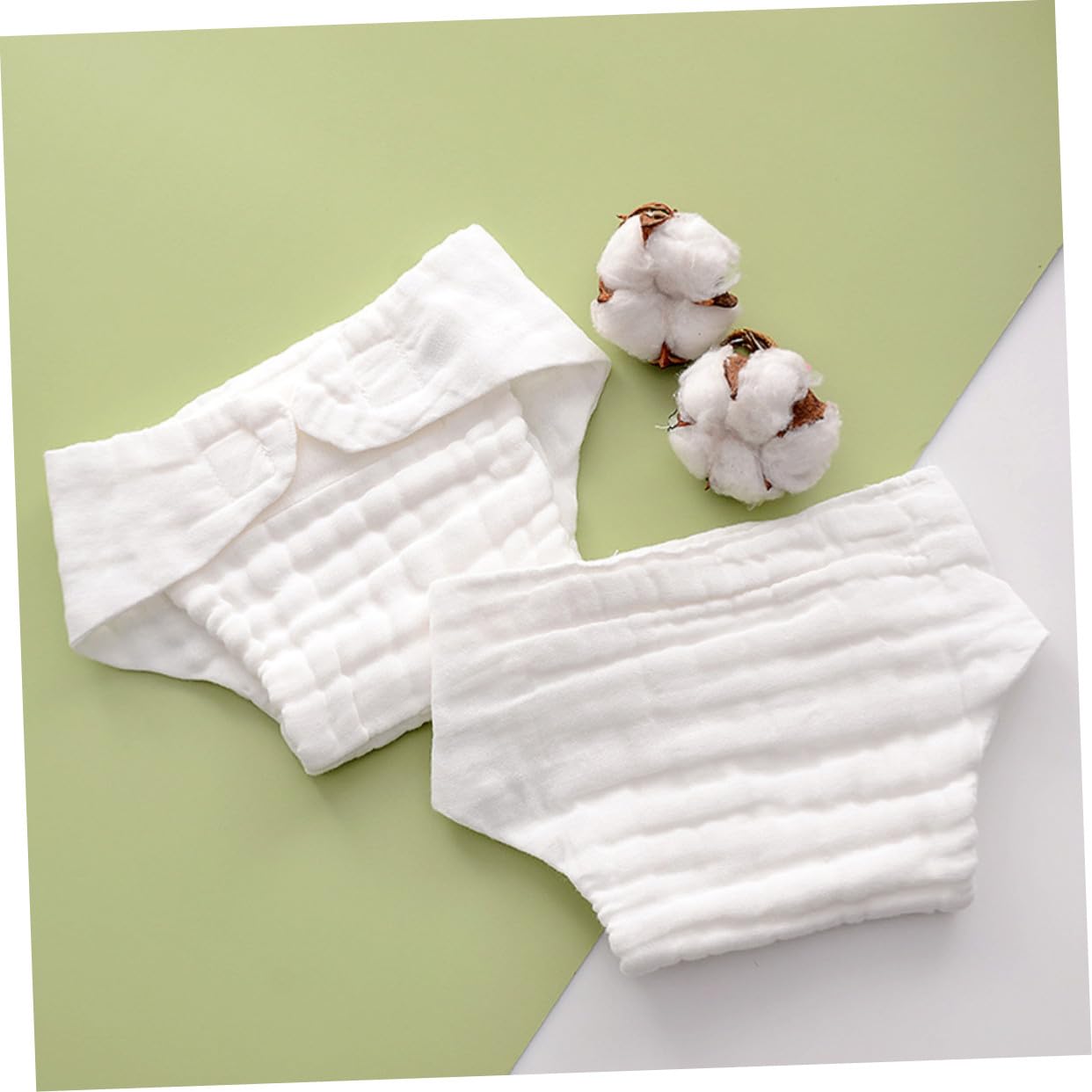 Forros de Pañal Reutilizables para Ñiño, Algodón Blanco, 5 Piezas