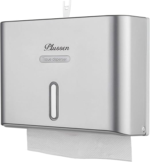 PLUSSEN Paper Towel Dispenser Wall Mounted, Adhesive No Drilling Hand