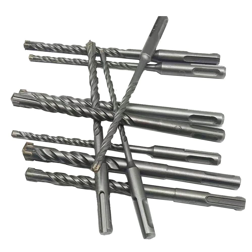 Set di Trapano 1 Set Punte Incrociate 4 Taglierine 160mm Drill Bit Set Set di Acciaio in Metallo Duro Punta Piatta Martello Elettrico Kit da Trapano in muratura Punta del Trapano (Size : 8pcs)