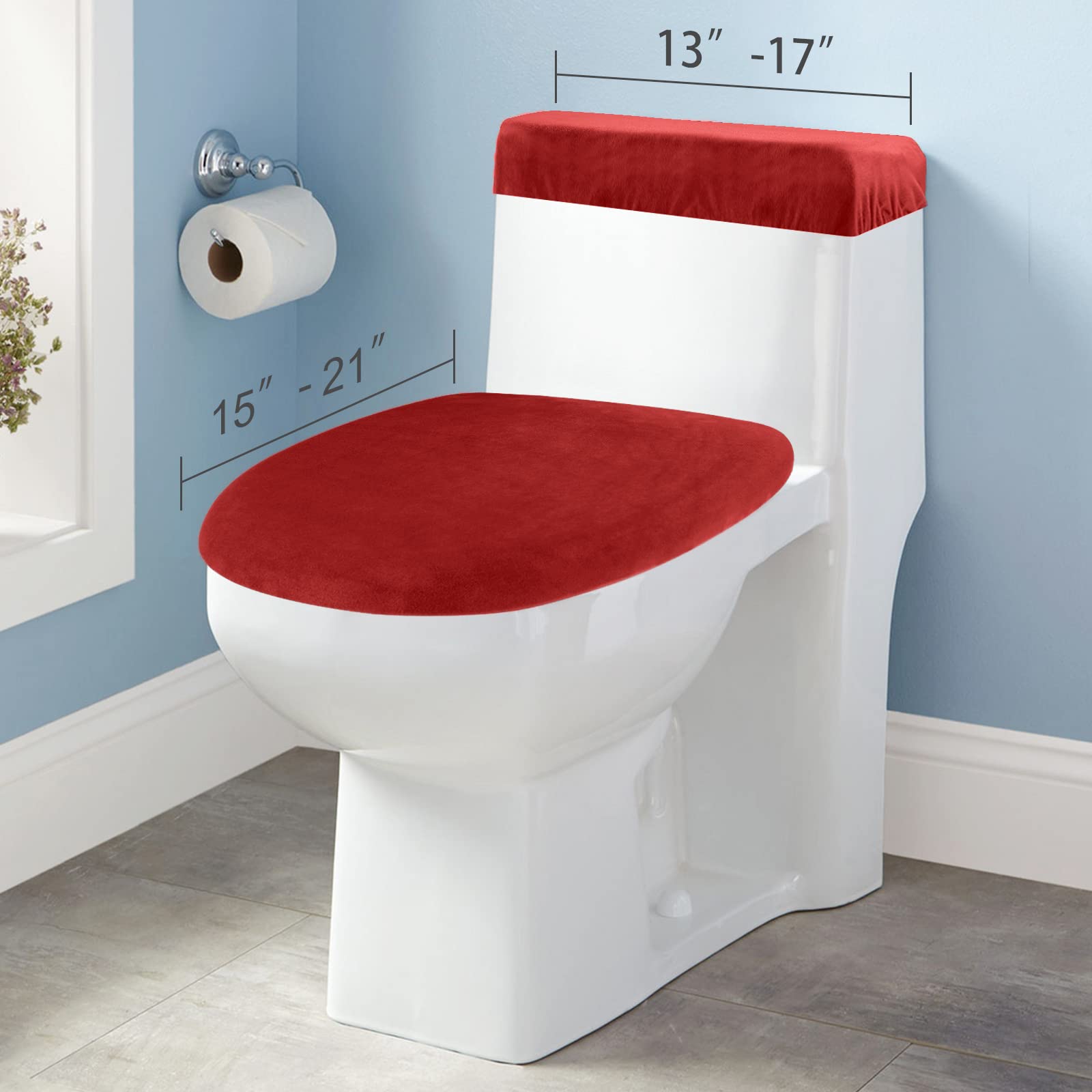 Housse De Siège De Toilette Coussin De Siège De Toilette Doux Chauffant Lavable Coussinets Avec Fermeture