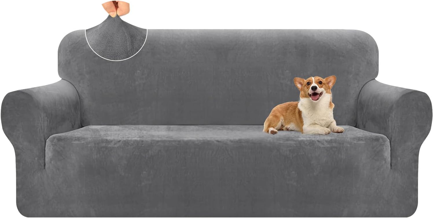 Granbest Premium Thicken Plush Velvet Sofa Cover 3 Seater High Stretch