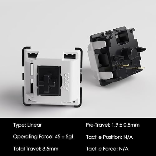 Miniatura 2 de Akko V3 Piano Pro - Interruptor de teclado para juegos mecánicos, interruptores lineales de 5 pines de 45 gf (45 piezas)