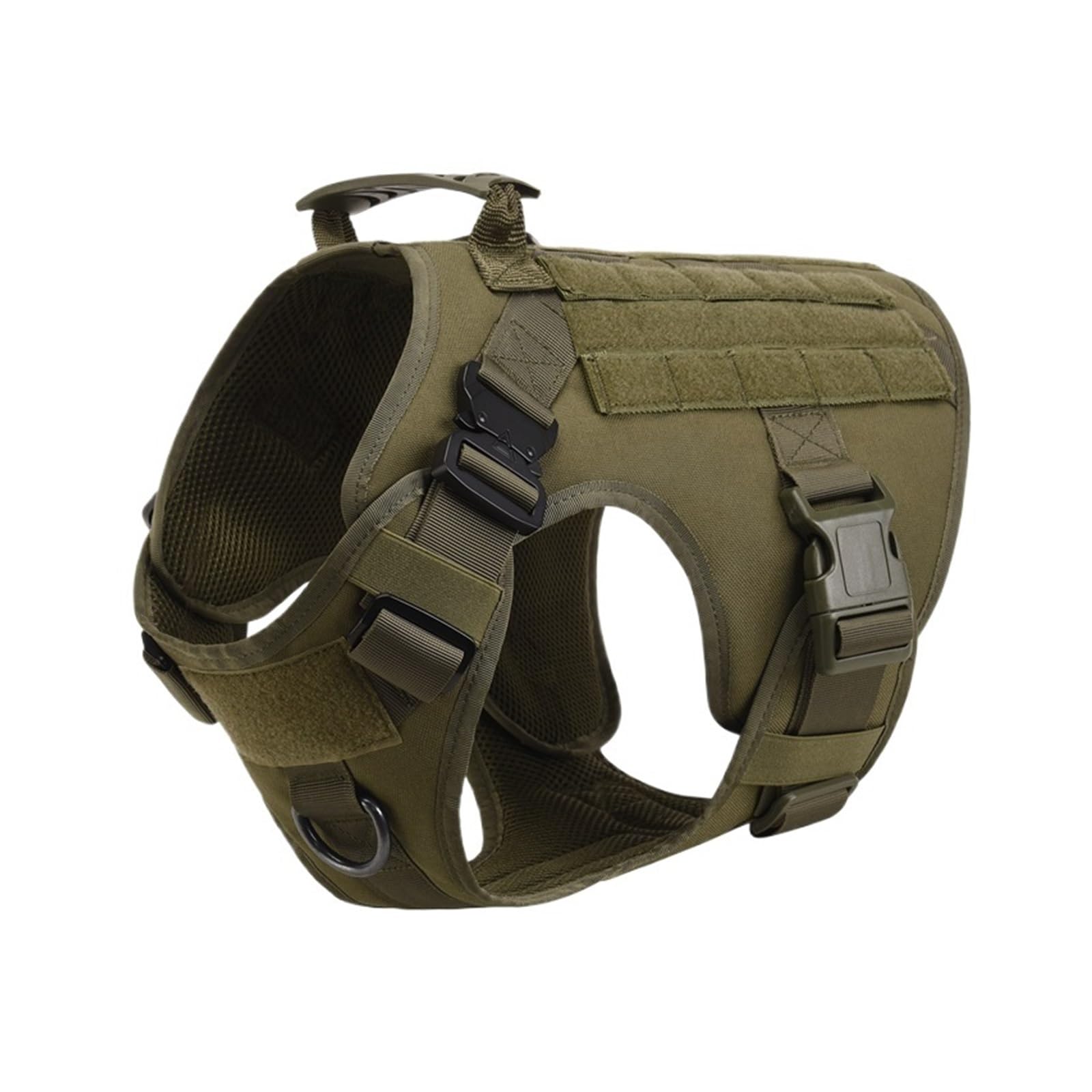 Tactical Military Vest Pet German Shepherd Golden Retriever Training Dog Harness And Leash Set For All Breeds Dogs(Green Harness,L(30-40KG))
