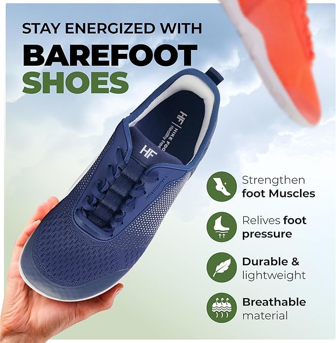 Image of Hike Footwear HF Stride - Hands-Off & Ergonomic Barefoot Shoes for Women Men, Thin Sole & Ultra-Light, Effortless Daily Wear Unisex