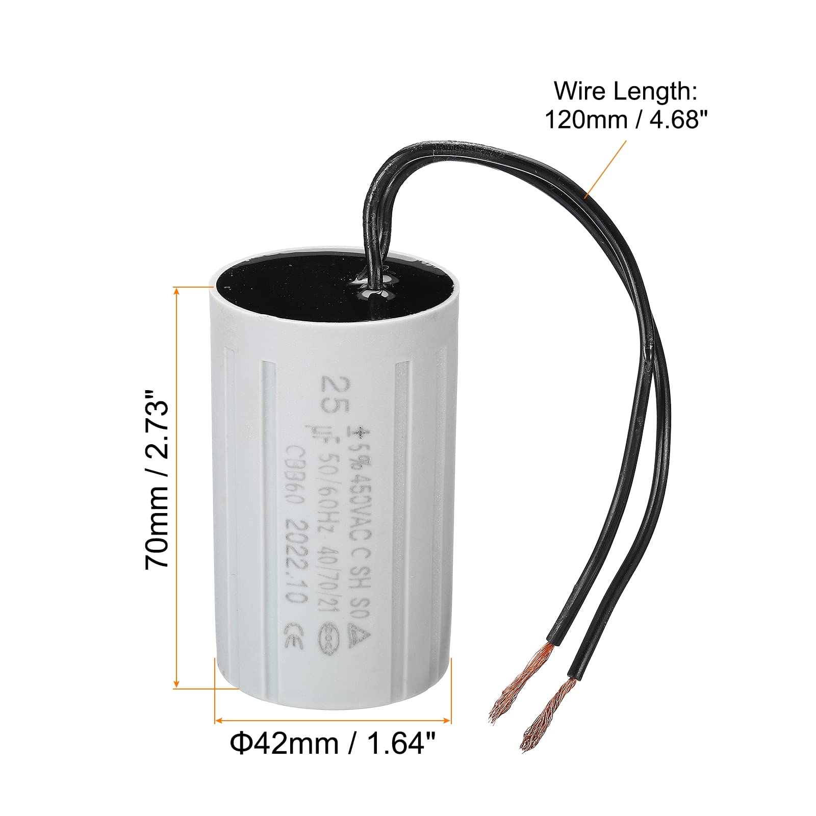 Condensateur 10uf Condensateur Démarrage CBB60 450V 20uF - Pour Moteurs Et Compresseurs Condensateur Démarrage 20uf 450v