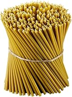 Danilovo Pure Beeswax Taper Candles Honey Scented Drip-Free Yellow 50 Pack 8.1 Inch Tall Smokeless for Church Birthdays Weddings