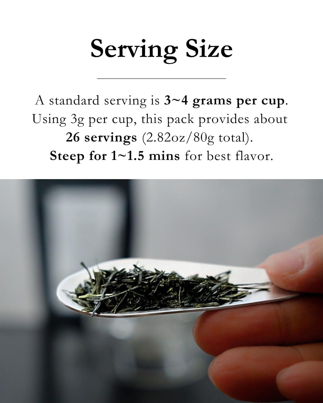 Emptea Sencha Loose Leaf Japanese Green Tea (Organic) - Asamushi First Harvest, Light Steamed, Floral & Aromatic, Authentic Tea Blend from Japan 2.82oz (80g)