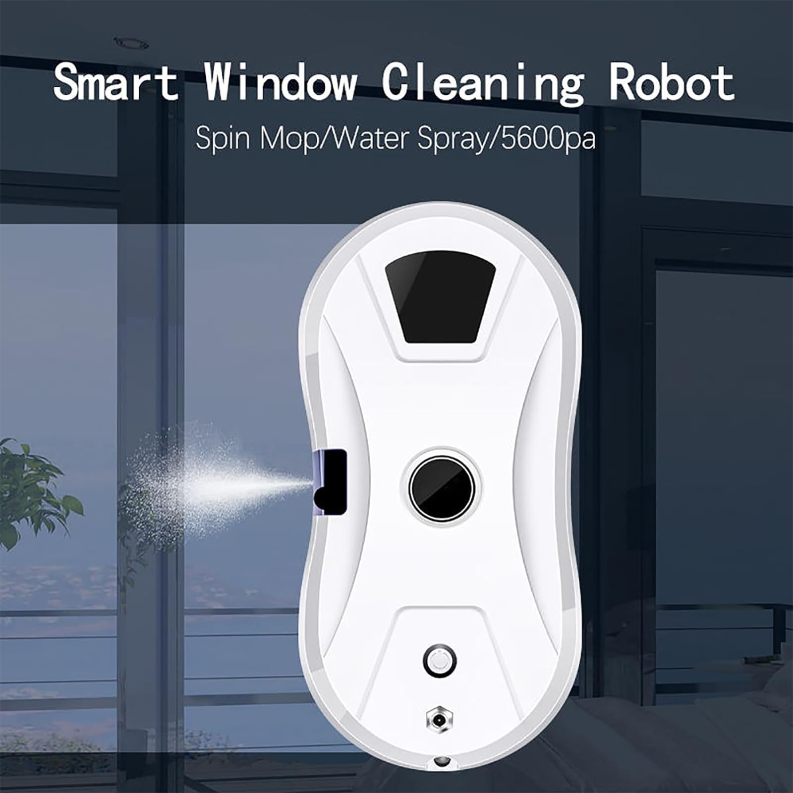 ERICAT Lavavetri Automatico, Robot Lavavetri con Telecomando E 10 Panni in Microfibra, Potente Aspirazione 5600 PA E Grande Serbatoio dell'Acqua da 30 Ml, Profilo Sottile da 93 Mm, per Windows