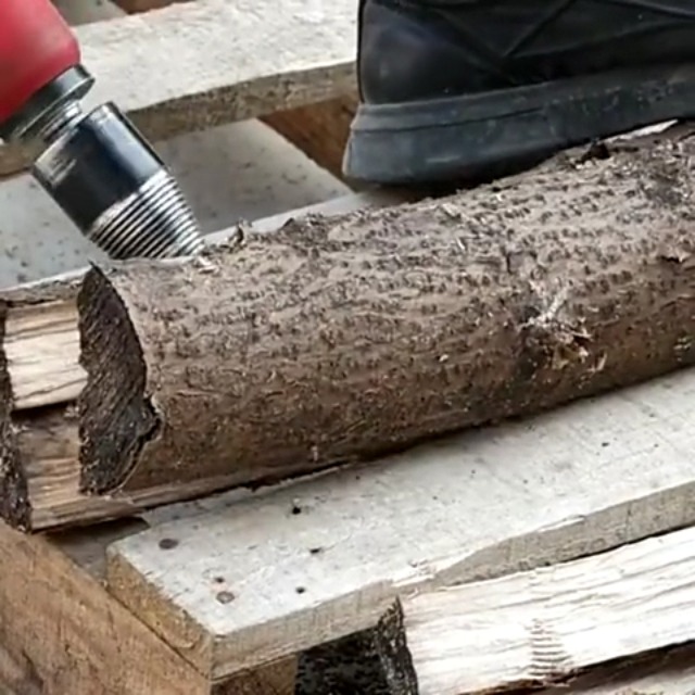 Foret Fendeur De Bois 32mm Avec Rotation 360° Et 3 Poignées - Outil Fendeuse Vis Pour Bûches