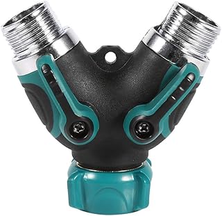 Adaptador de mangueira de jardim, conector de água fácil de instalar, conector de mangueira de jardim, divisor de mangueira de 2 vias para casa, varanda, jardim, irrigação por gotejamento, irrigação de jardim doméstico