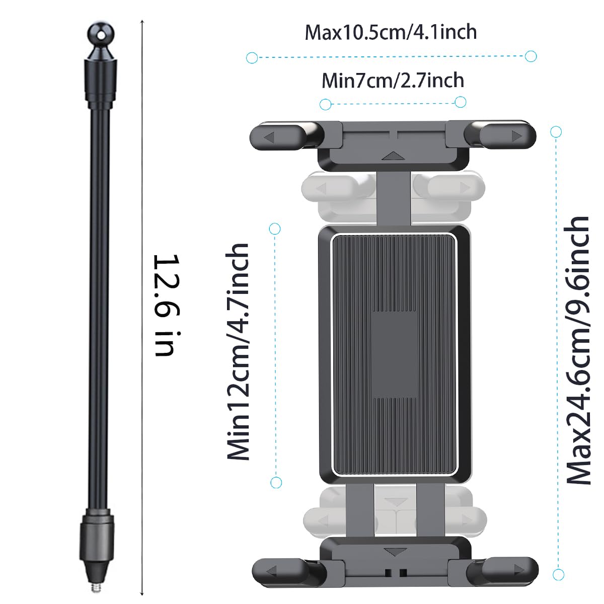 Regolabile 360° Supporto Universale per Tablet con Collo di Cigno Flessibile per iPad, Telefoni
