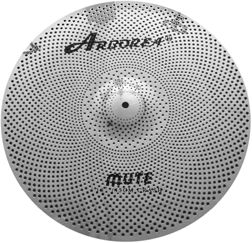 Miniatura 37 de Bajo Volumen Platillos Pack Silencio Set Negro 10 "splash+14" hi-hat+16" crash+18" crash+20" ride 6 piezas platillos de tambor con una bolsa libre