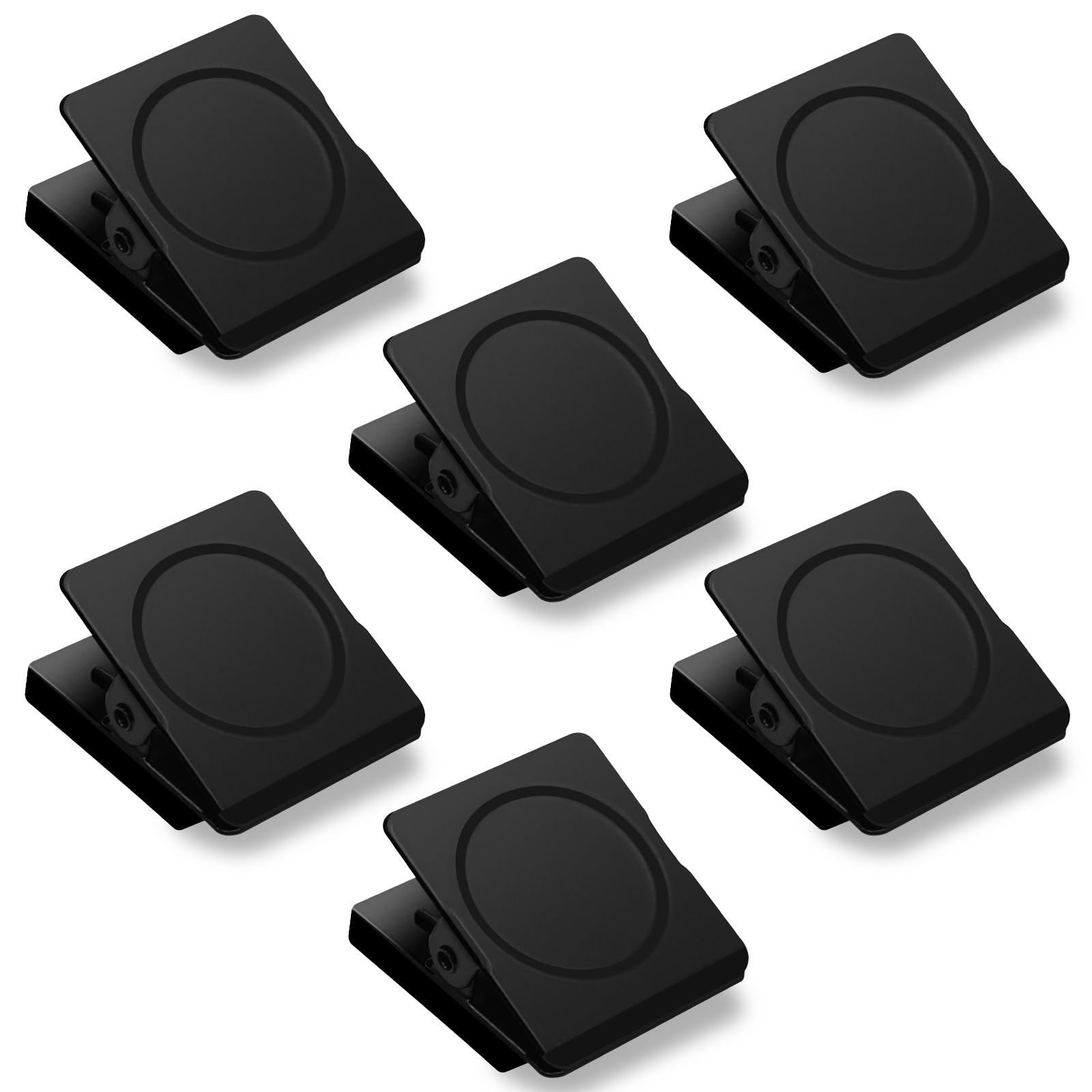 GUOKOFF Fridge Magnetic Clips, 12 Pcs Magnetic Metal Clips, Fridge Magnets Clip for Whiteboard Refrigerator, Home, Office