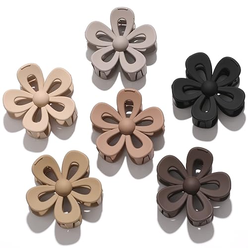 Pinzas de garra de flores para mujeres y niñas, bonitos clips de garra medianos para cabello grueso y delgado, clips de garra grandes mate de flores disponible en Yaxa Peru