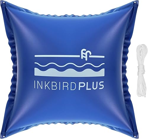 INKBIRDPLUS - Almohada de piscina para el invierno, 4 x 4 pies, almohada de aire para piscina sobre el suelo, almohada de cierre de cubierta de