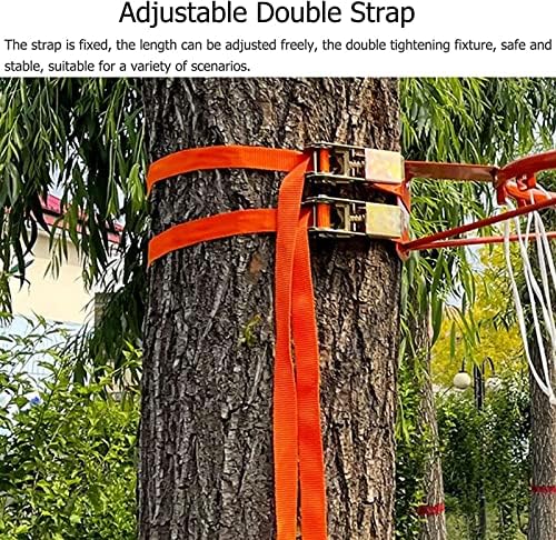 Heavy Duty 18" Basketball Hoop Rim Replacement - Double Ring Design for Pool, Tree, & Pole - Includes Adjustable Strap & Durable Nylon Net