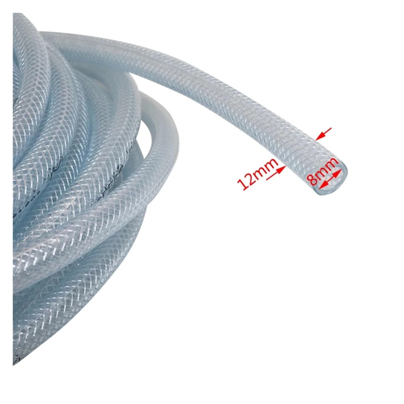 Generico Forniture per Il Giardino Lunghezza 10/20 m Diametro Interno 8 mm Tubo reticolato Giardino Prato Irrigazione a Goccia Tubo Flessibile in Fibra di PVC Tubo di drenaggio Tubo da giar
