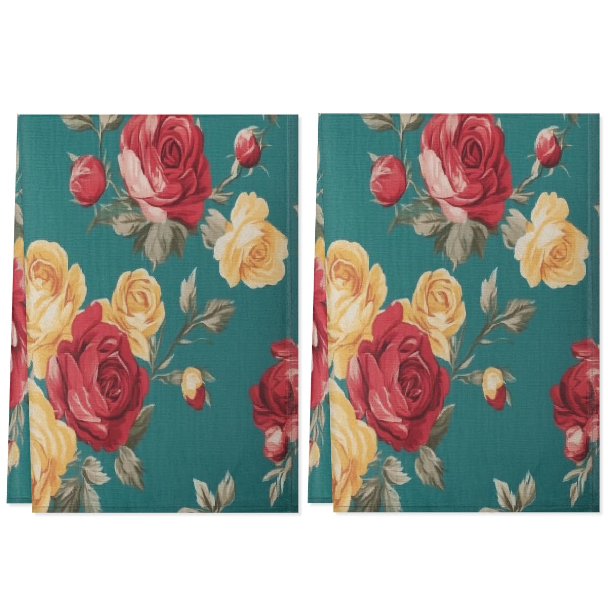 Torchons de cuisine anti-trace en microfibre rose motif vintage