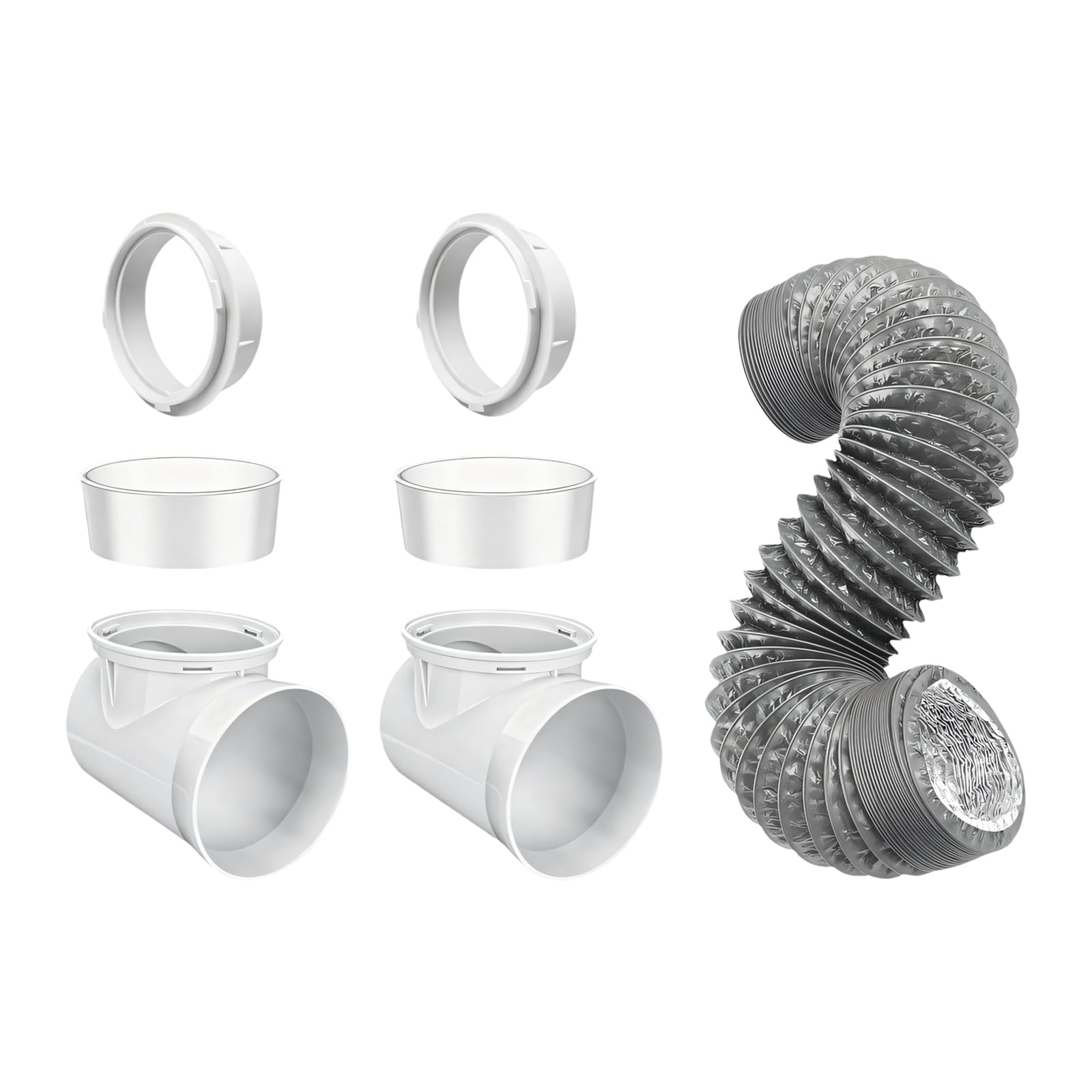 yanzunlrn Easy Setup Dryer Ventilation Package with Pre Assembled Components and Leakproof Seals Dryer Vent Adapter Set