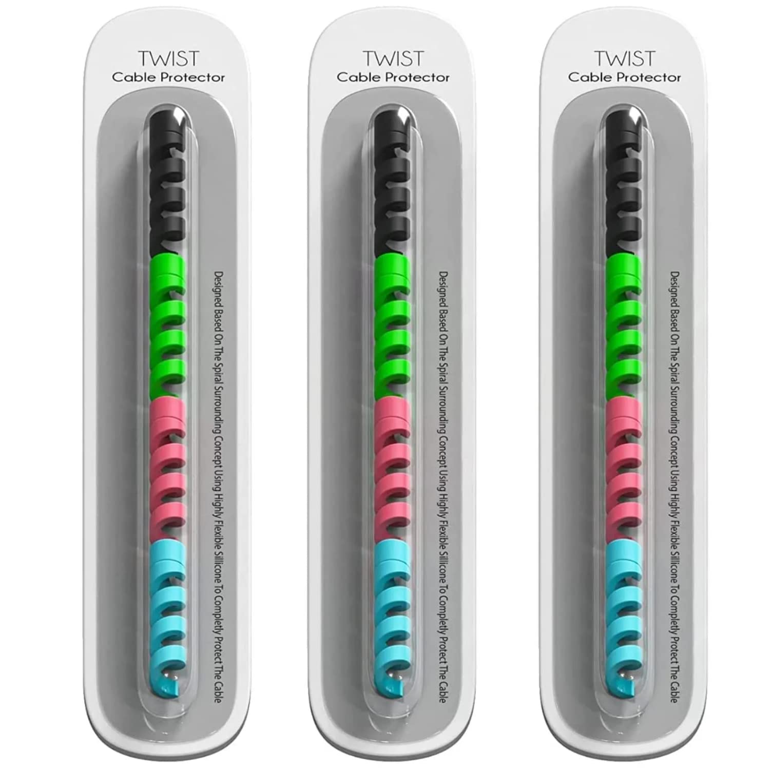 Spiral Charger Cable Protector Data Cable Saver Charging Cord Protective Cable Cover Headphone MacBook Laptop Earphone Cell Phone Set of 3 (Cable Protector (12 Units))-image-28