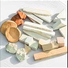 Edible Mixed Clay and Slate Combo Pack 500g - World Famous Premium Quality Natural White Slate Items, Khadi Clay & Roasted Punjab Mitti Variety Box by