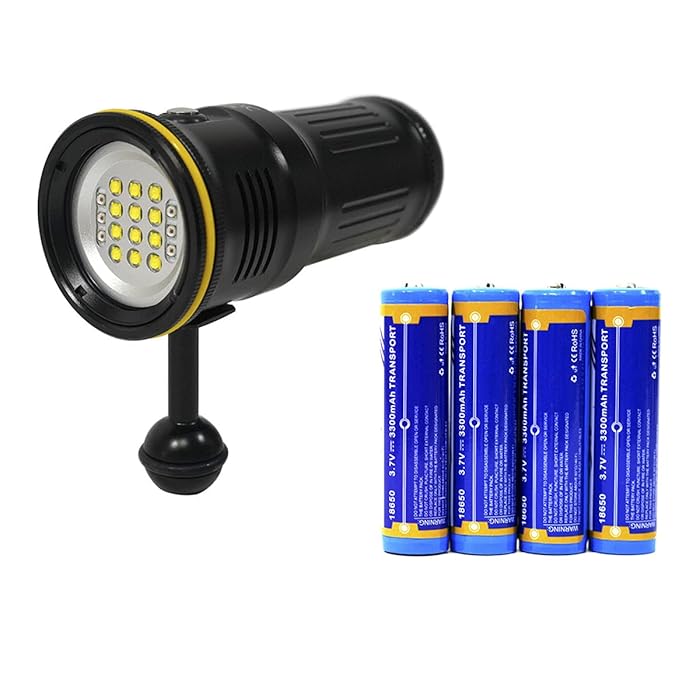 Buy Diving Flashlight Dive Video Light 6000 Lumen Scuba Violet Red