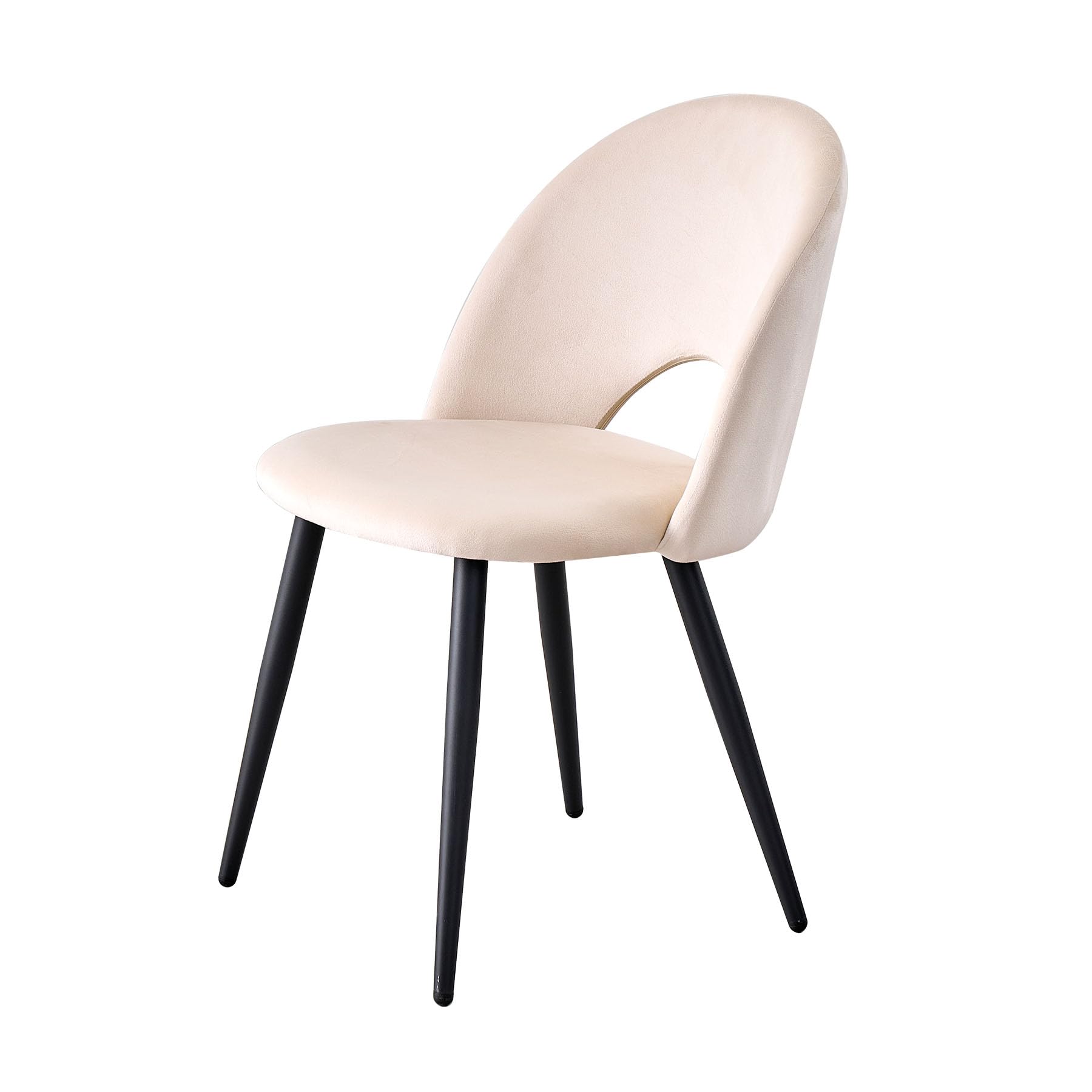 115cm Runder Esstisch mit 4 Esstischstühlen, Küchentisch aus MDF (Travertin-Maserung) und 4 Stühle für Küche, Esszimmer, Wohnzimmer und Büro (Beige)