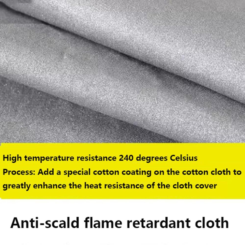 Funda para Tabla de Planchar de 15 x 45 Pulgadas, de algodón Resistente al Calor, de Repuesto, Almohadilla Ajustable, Funda y Almohadilla para Tabla de Planchar (Color: Gris, tamañ