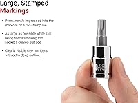 Vista 6 de TEKTON Juego de llaves de vaso cuadrado triple de 3/8 pulgadas con riel, 8 piezas (M4-M12) SHB91108