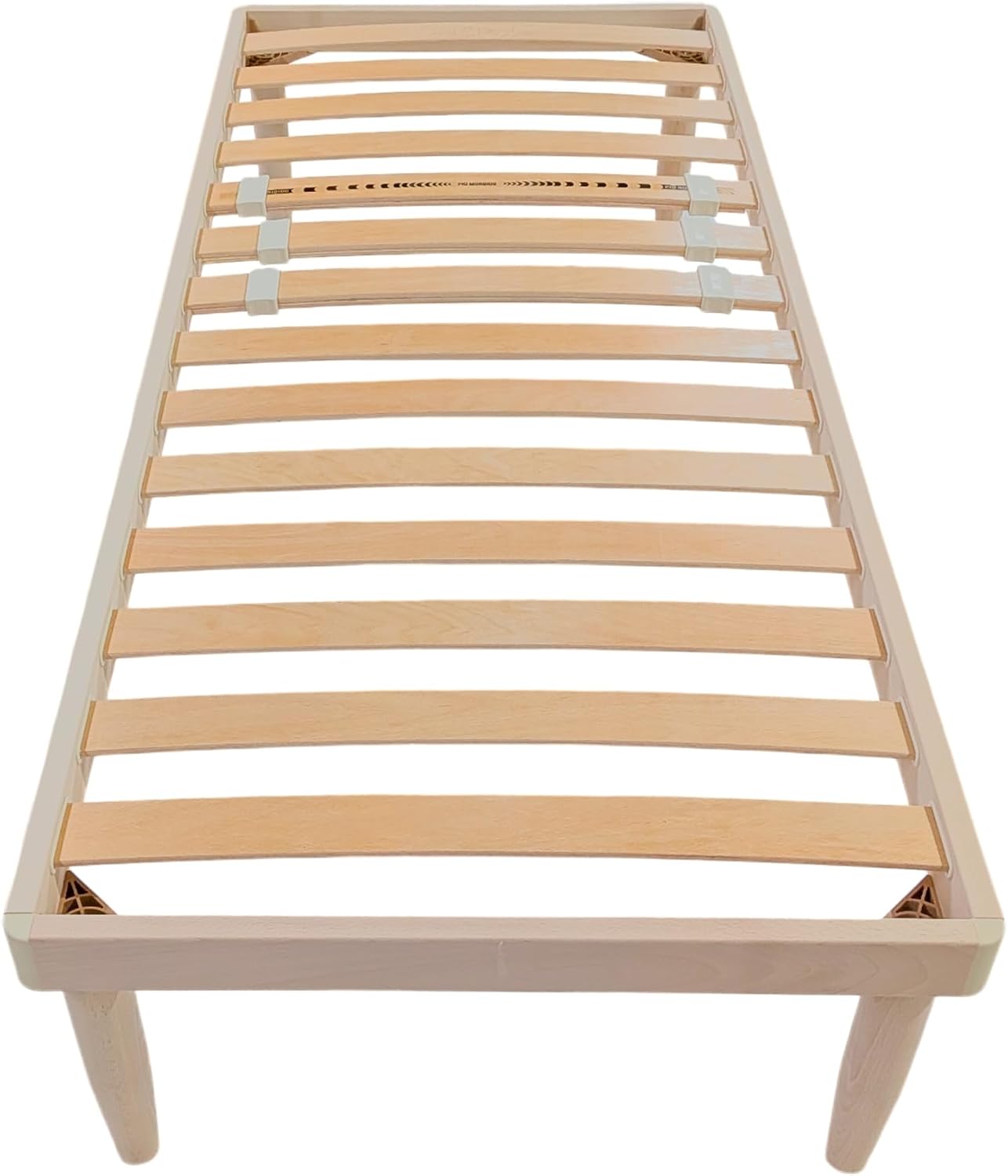 Rete Singola Michelangelo 80x190cm Legno Faggio Made in Italy