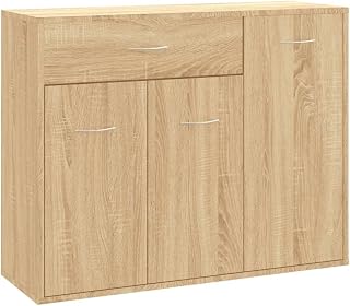 vidaXL Sideboard Multifunctional Modern Storage Cabinets Cupboards Home Furniture Organiser Buffet Servers Shelf Sonoma Oak Engineered Wood