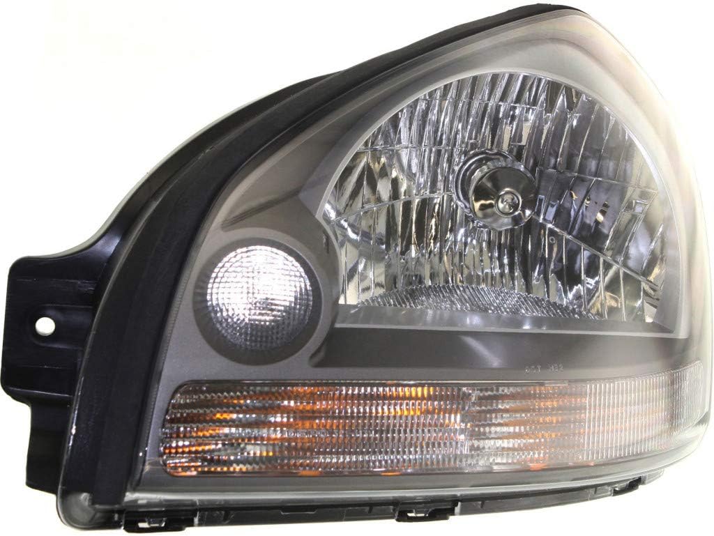 CarLights360: For 2005 2006 2007 2008 Hyundai Tucson Headlight Assembly Driver Side w/Bulbs Black Housing DOT Certified For HY2502133