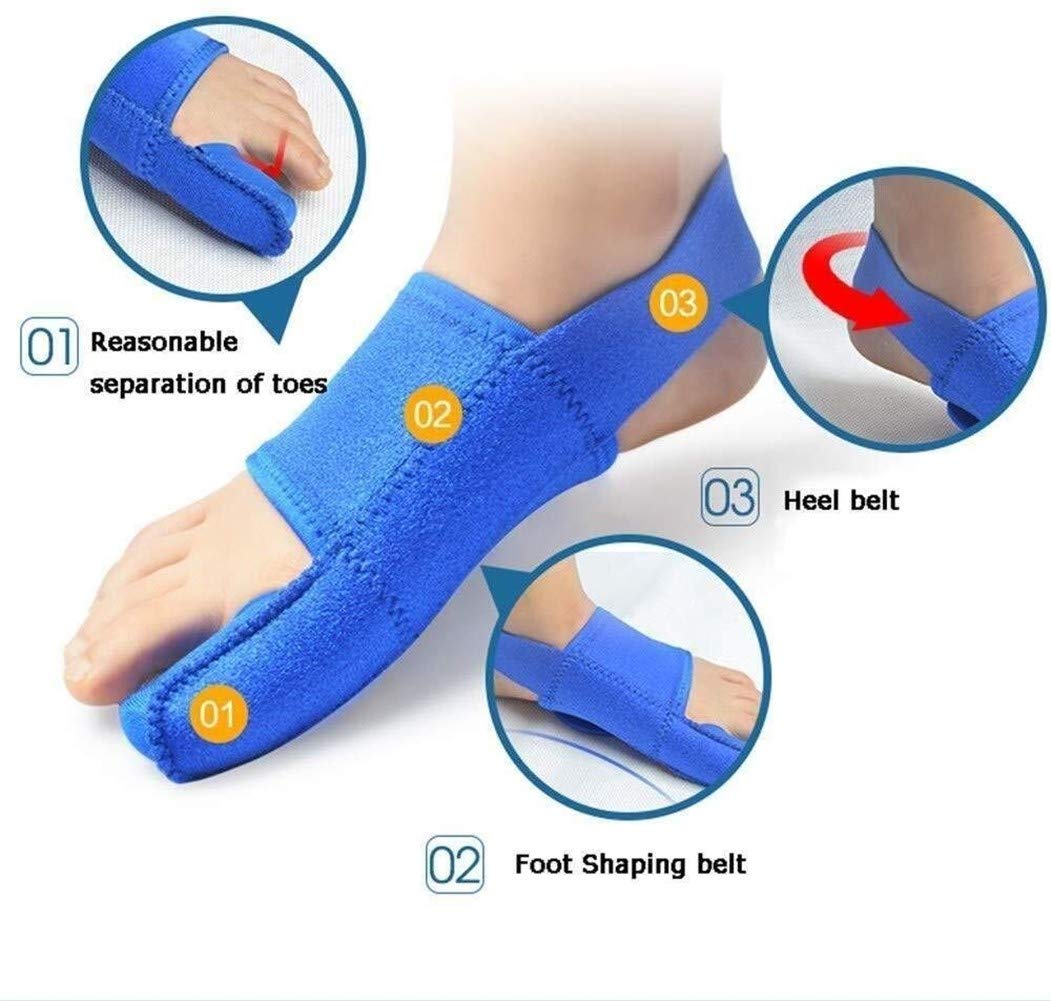 Hallux-Valgus-Korrektor, Zehenspreizer, weich, atmungsaktiv, Ballen-Korrektor, Ballen-Entlastung, Schiene für große Zehen, verhindert Hallux Valgus und nächtliche Schmerzlinderung (rechter Fuß)