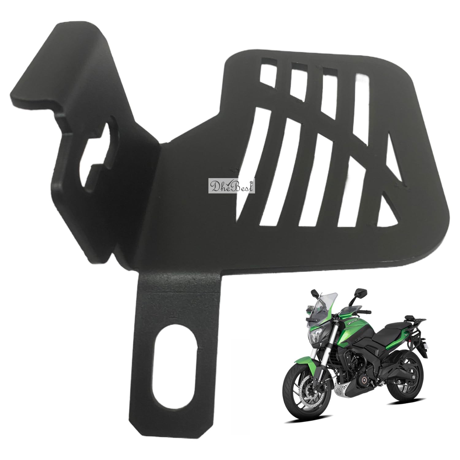 Dhe Best Bike Pillion Wide Footrest Only Foot Rest Left Side Black Compatible With Bajaj Dominar 400