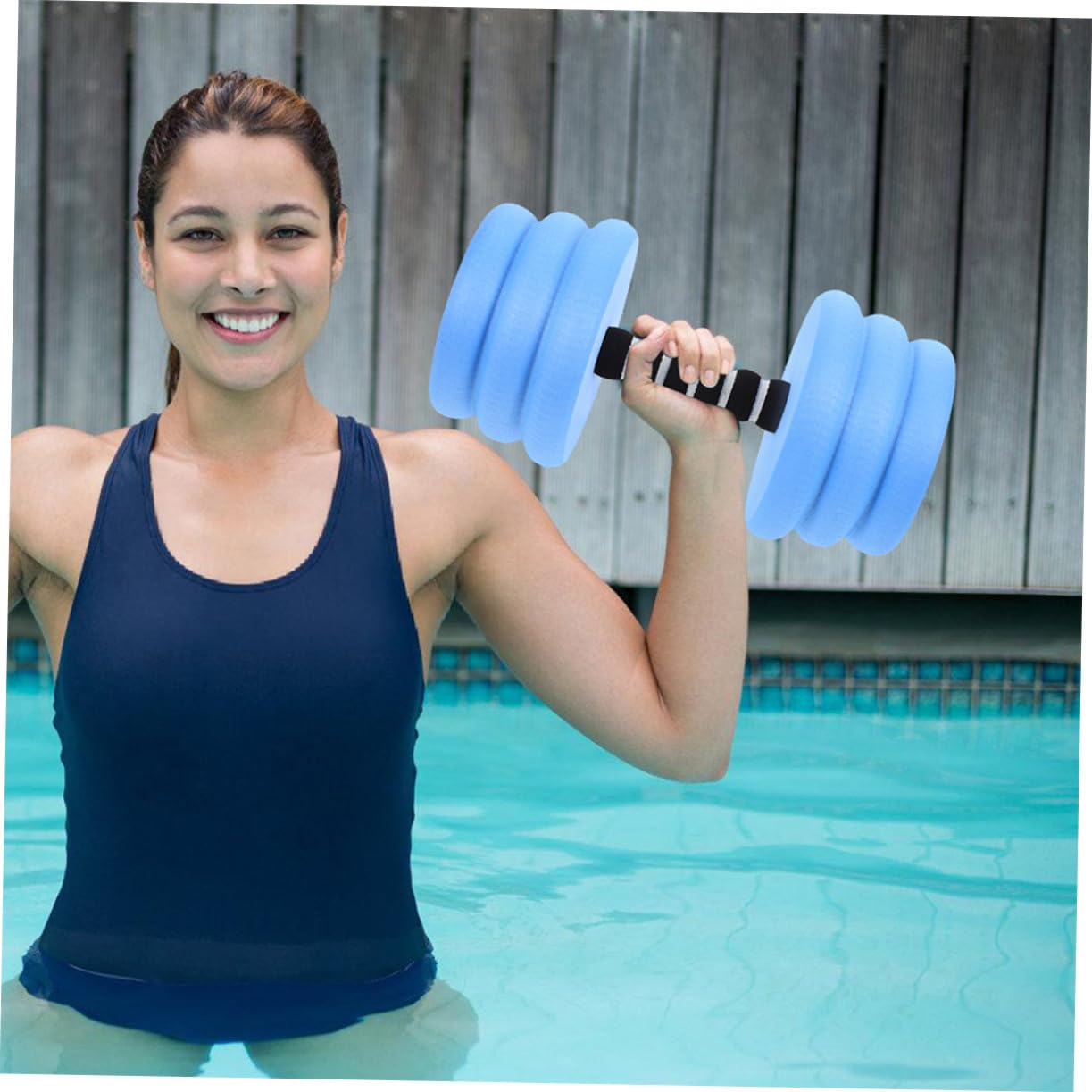 2 Pezzi Manubri Galleggianti in Schiuma Eva Manubri per Esercizi Acquatici con Design Spirale per Stabilità e Resistenza Attrezzatura Fitness Piscina Leggera e Riutilizzabile per