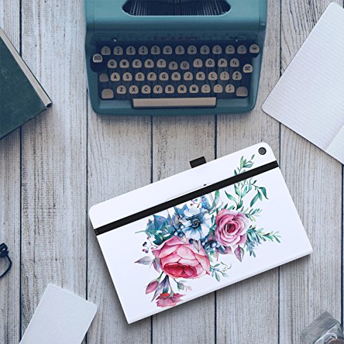 Vori Folio Case For Amazon Fire Hd 8 Tablet (8Th/7Th/6Th Generation, 2018/2017/2016 Release), Slim Premium Pu Leather Stand Protective Cover With Auto Wake/Sleep, Peony #TOP7