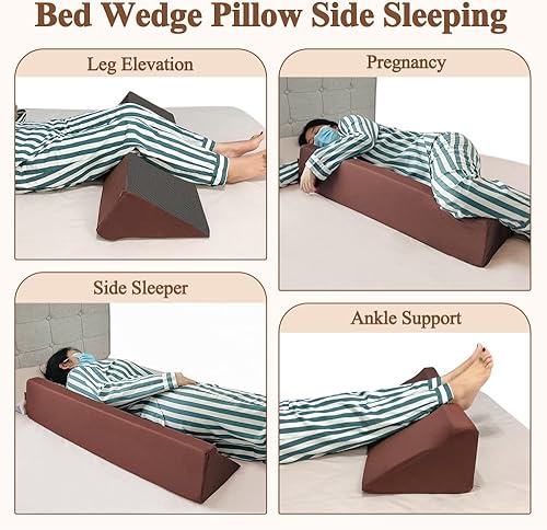 Miniatura 4 de Almohadas de cuña para después de la cirugía, almohada inclinada para úlceras por decúbito de espuma para posicionadores corporales, cojín de úlcera