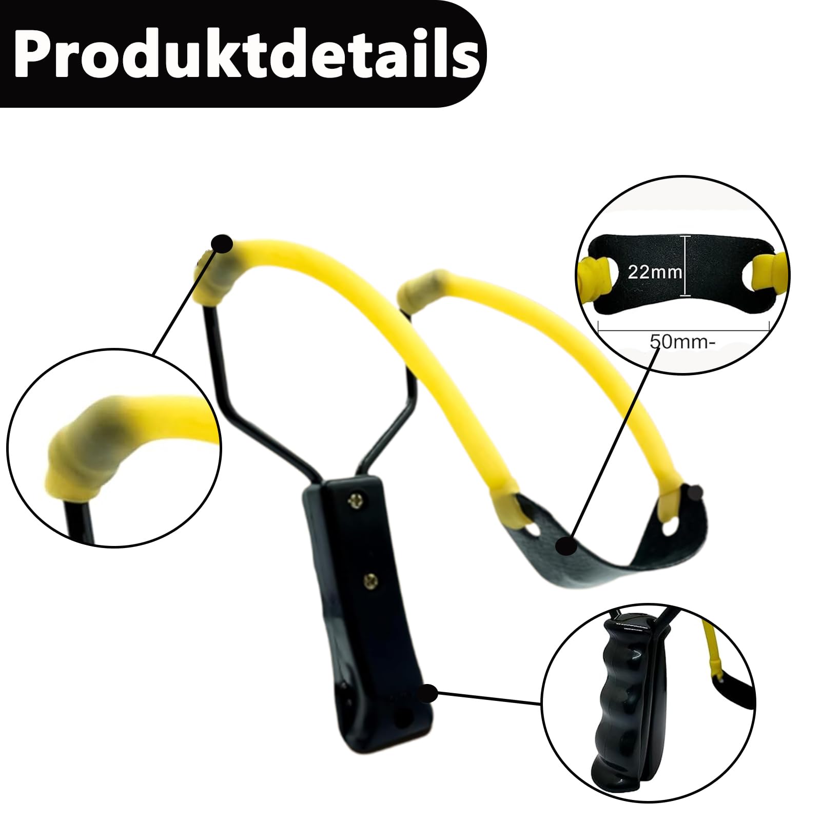 GERUI Schleuder Steinschleuder Zwille Set, inkl Tonkugeln | Schleuder für Outdoor Sportarten, Slingshot für Anfänger sowie Fortgeschrittene,Spielzeug für den Außenbereich