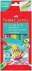 EcoLápis Aquarelavel 12 Cores, Faber-Castell, 120212G, Grafite