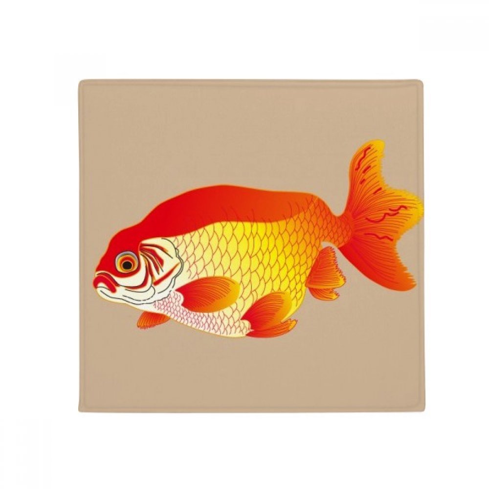 Tapis de sol poisson doré antidérapant 80x80cm pour cuisine et entrée