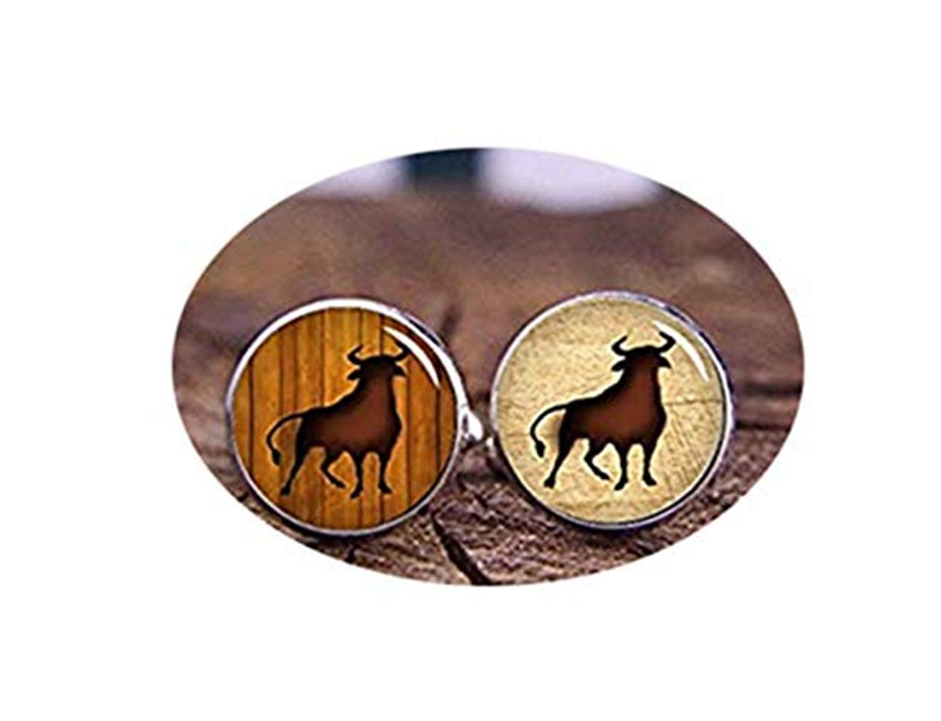 Death Devil Gemelos Art Picture Gemelos, Gemelos de madera, Gemelos de fondo de madera personalizados, Gemelos de toro, Gemelos personalizados de tu imagen, Gemelos de boda de madera personalizados,