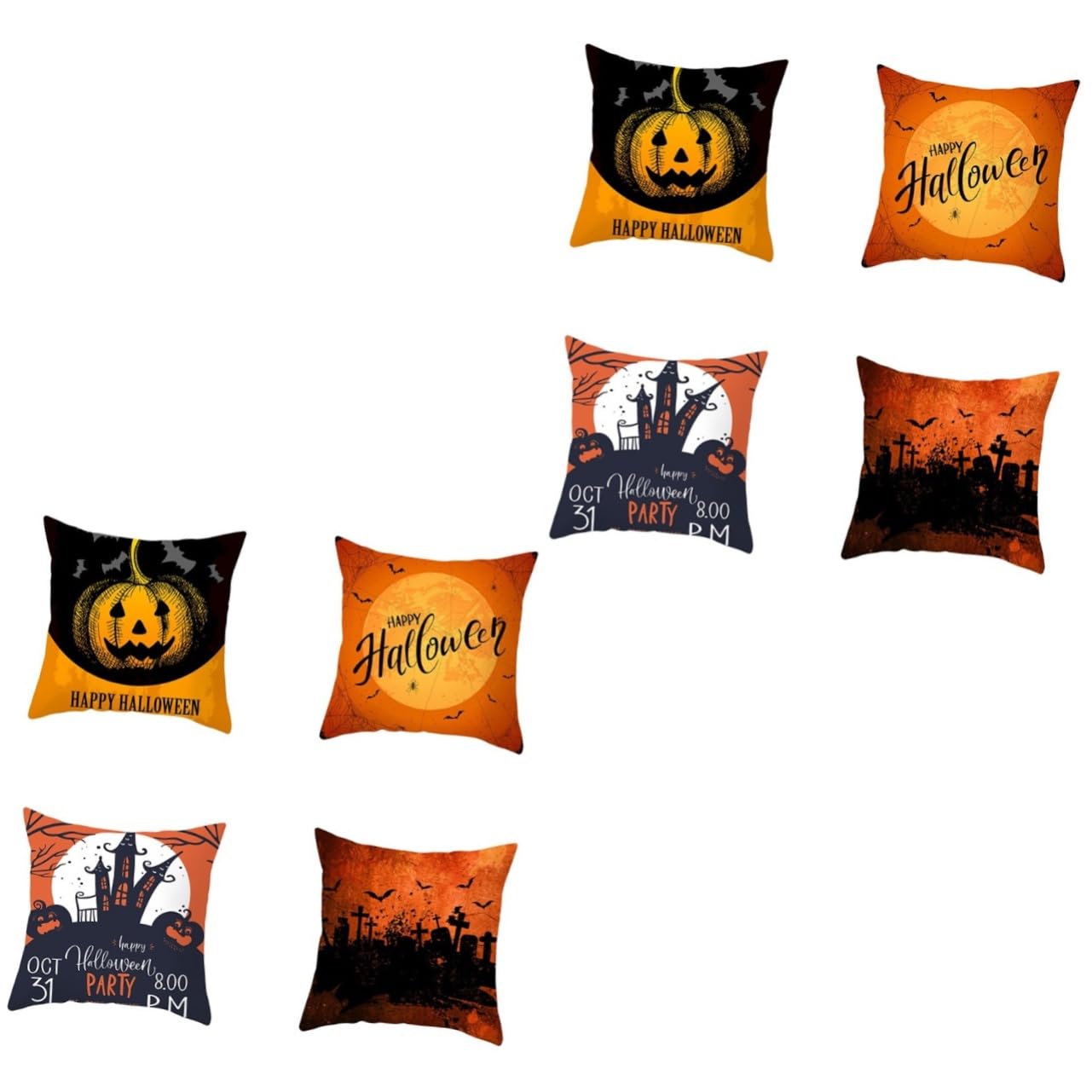 Housses de Coussin Halloween Araignée pour Décoration Canapé et Lit