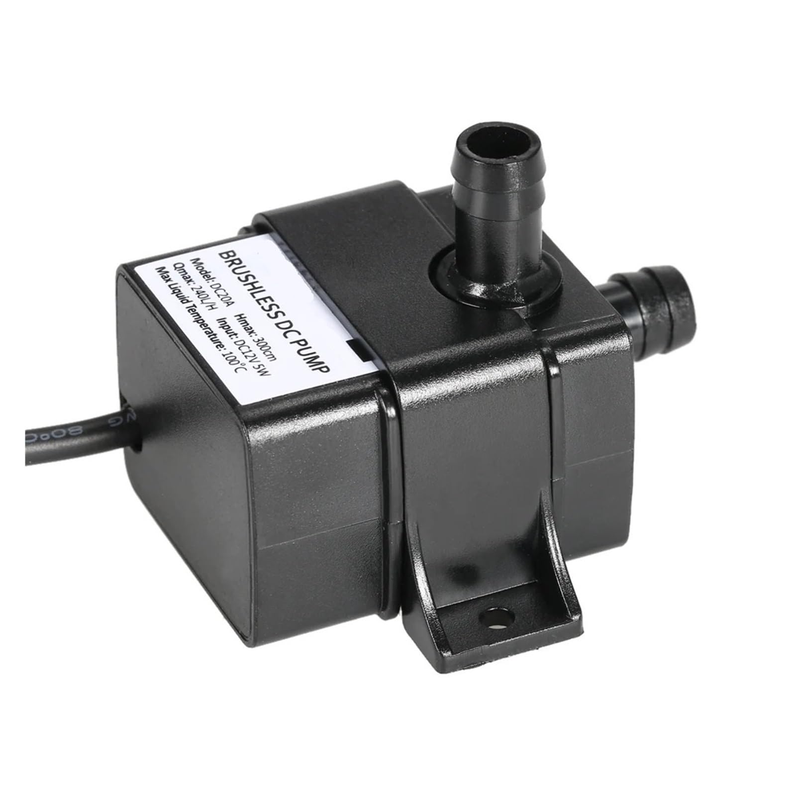 Industrial Water Pressure Diaphragm Pump Ultra-quiet Mini DC12V 5W Brushless Submersible Fountain Aquarium Circulating Pump 240L/H