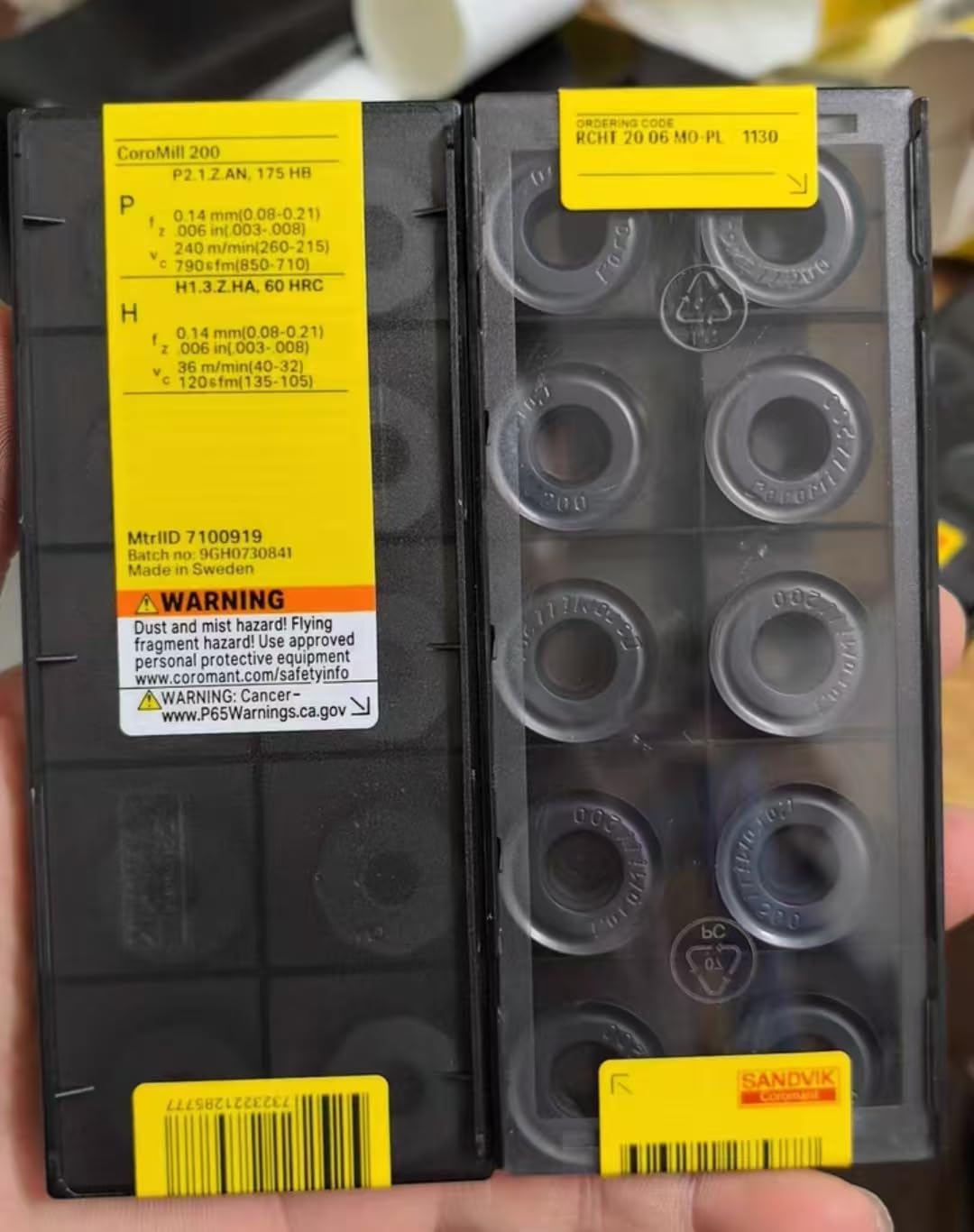 RCHT2006MO-PL 1130 / CoroMill 200; milling Cutter;Insert，a Box of