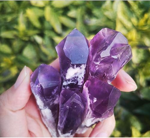 Miniatura 6 de Acxico 1 pieza natural de amatista natural de cuarzo racimo de cristal curativo varita espécimen decoración del hogar