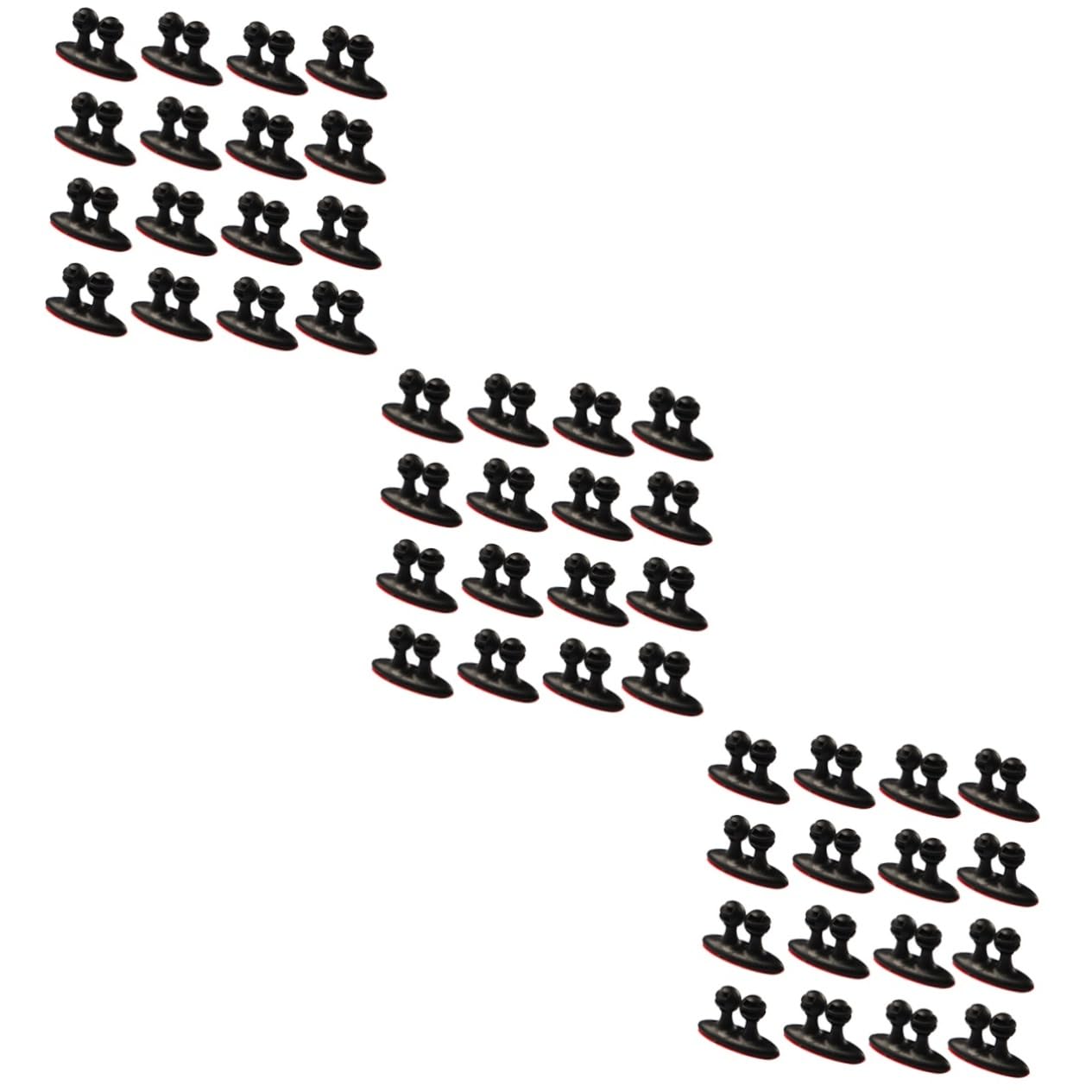 jojofuny 96stücke Teiliges Kabelbinder Clips Praktische Für Auto Und Haushaltskabel Vielseitige Organizer Für Ladekabel Und Ohrhörer Selbstklebend Und Platzsparend Schwarz