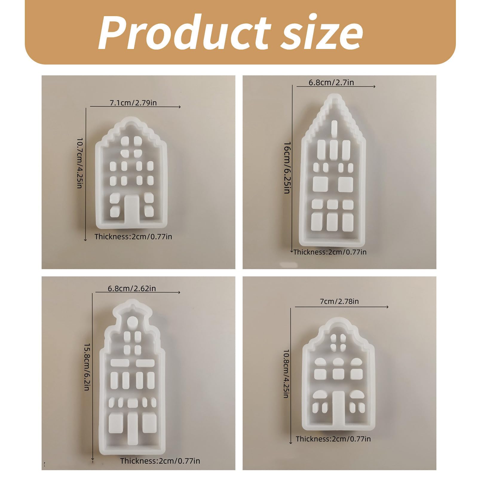 Stampi per ornamenti a forma casa sul canale da 4