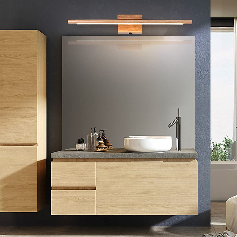 Lampada da Specchio per Trucco a LED in Legno con Interruttore, Lampada da 10 W per armadietto del Bagno, Illuminazione per Trucco, Lampada da Parete per Quadri, Lampada da Specchio per Illuminazione