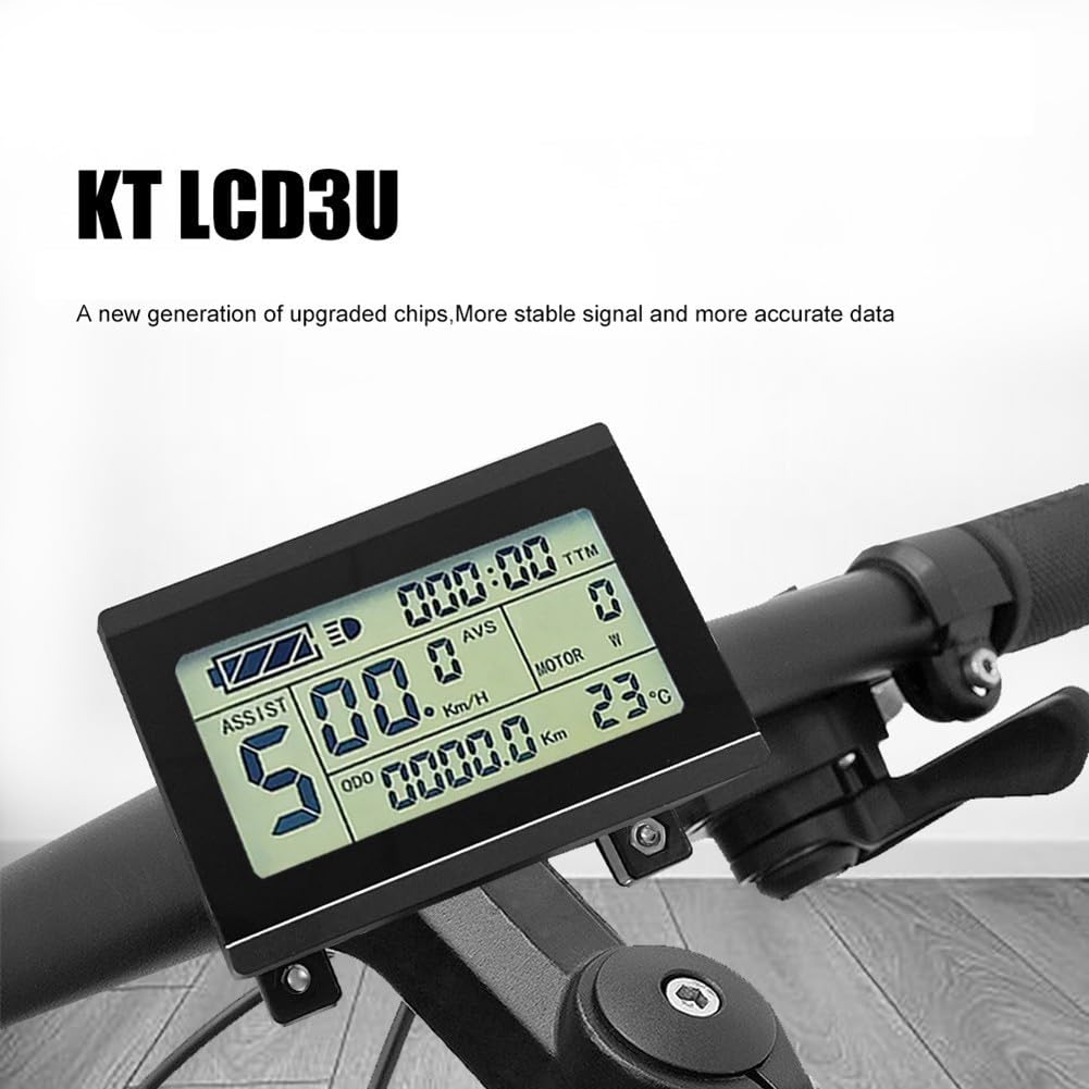 Bicicletta elettrica LCD Display Pannello Strumenti Per KT-LCD3 Compatibile 24V 36V 48V Include 5 Pin SM e Connettore USB per KT Controller