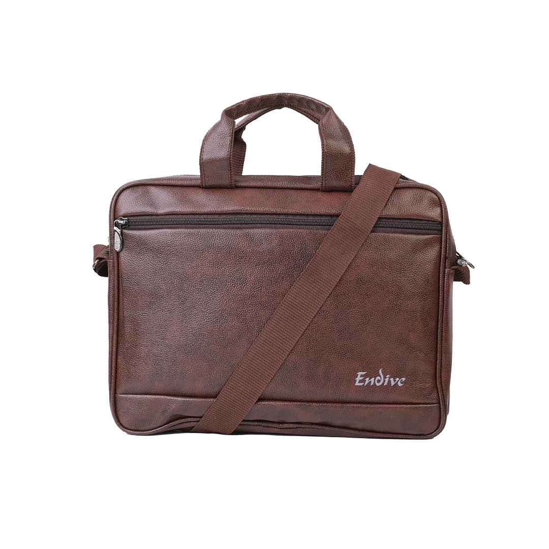 Endive Dodge Elegant Faux Leather Office laptop Messenger File Bag For Men Women | Laptop Bag 11 Inch (Dark Brown) (B0CSSWHSDB) Amazon Price History, Amazon Price Tracker